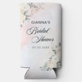 Bloemige Brunch En Bruisende Bruidsmeisjesborrel Seltzer Blikjeskoeler (Achterkant)