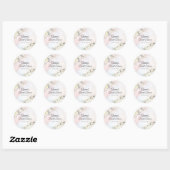 Bloemige Brunch En Bruisende Bruiloft Borrel Ronde Sticker (Vel)