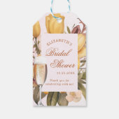 Bloemige Brunch En Bruisende Bruiloftsdouche Cadeaulabel (Achterkant)