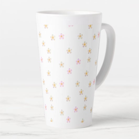 Bloemige Bubbel Madness Latte Mok (Rechterhoek)