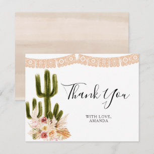Bloemige Cactus Taco 'bout Love Bedankkaart