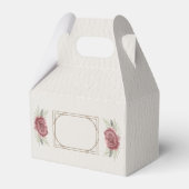 Bloemige cadeautag – Elegante roos- en lijstontwer Bedankdoosjes (Voorkant Zijde)
