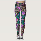Bloemige caleidoscoop leggings (Voorkant)