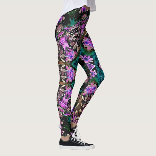 Bloemige caleidoscoop leggings (Rechts)