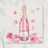 Bloemige Champagne | Bruiloft Brunch Bedankjes Labels (Achterkant)