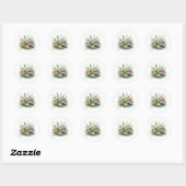 Bloemige Champagne Tuin Stickers (Vel)