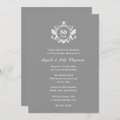 Bloemige Charme Verjaardags- of Jubileumuitnodigin Kaart (Voorkant / Achterkant)