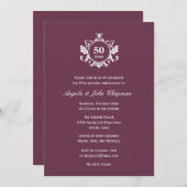 Bloemige Charme Verjaardags- of Jubileumuitnodigin Kaart (Voorkant / Achterkant)