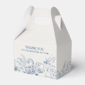 Bloemige Chinees- geïnspireerde huwelijksgeschenkd Bedankdoosjes (Achterkant)