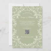 Bloemige Chinoiserie Klassieke Liefde Eucalyptus Save The Date (Achterkant)