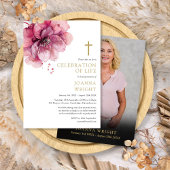 Bloemige Christelijke Viering Van Het Leven Funera Kaart