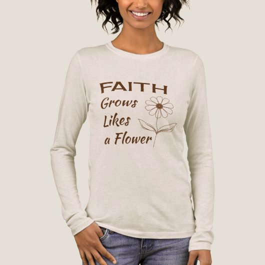 Bloemige christen Tri-Blend shirt (Voorkant)