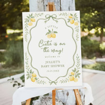 Bloemige Citroen Baby Shower Welkom