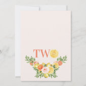 Bloemige Citroen Sinaasappel Onze Hoofdpers 2e Ver Kaart (Achterkant)