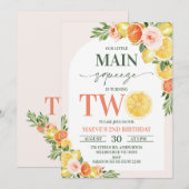 Bloemige Citroen Sinaasappel Onze Hoofdpers 2e Ver Kaart (Voorkant / Achterkant)