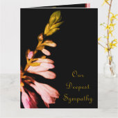 Bloemige condoleance kaart (Gele Bloem)