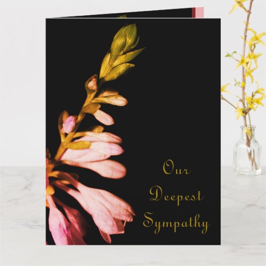 Bloemige condoleance kaart (Gele Bloem)