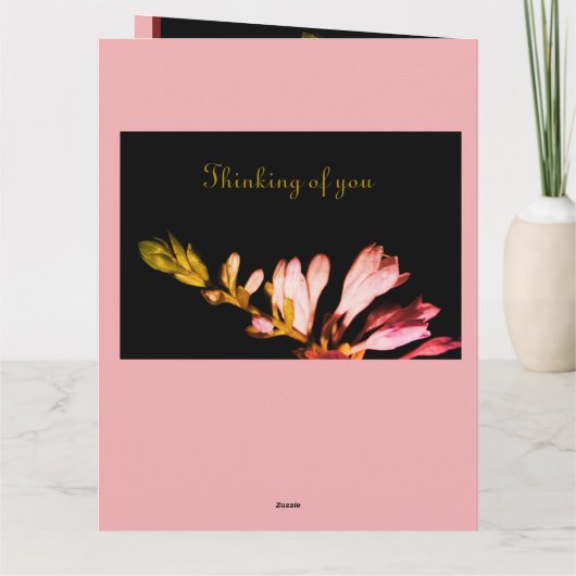 Bloemige condoleance kaart (Achterkant)