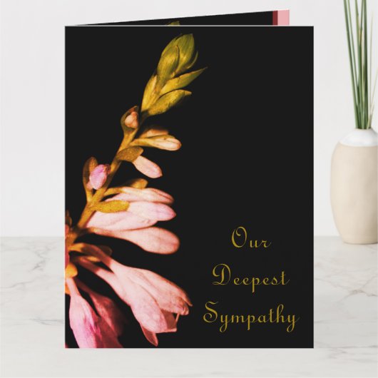Bloemige condoleance kaart (Voorkant)