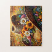 Bloemige Cowboyhoed Legpuzzel (Verticaal)