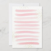 Bloemige Cute Olifant Meisje Baby Shower Uitnodigi (Achterkant)