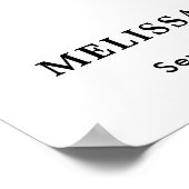 Bloemige Daisy Foto Herdenkings Funeral Grafschrif Poster (Hoek)