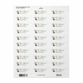 Bloemige Daisy Gepersonaliseerde Retouradreslabels Etiket (Full Sheet)