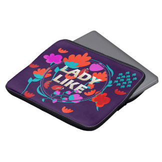 Bloemige Damesachtige Laptophoes Laptop Sleeve