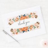 Bloemige Dank Je Rechthoekige Sticker (Envelop)
