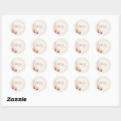 Bloemige 'Dank je wel' stickers (Vel)