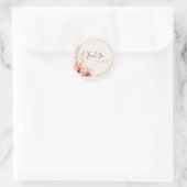 Bloemige 'Dank je wel' stickers (Tas)