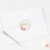 Bloemige 'Dank je wel' stickers (Envelop)