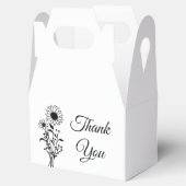 Bloemige dank je wel zonnebloemen bruiloft feest bedankdoosjes (Geopend)