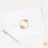 Bloemige Dankjewelstickers Ronde Sticker (Envelop)