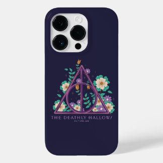 Bloemige Deathly Hallows Grafisch Case-Mate iPhone 14 Pro Hoesje