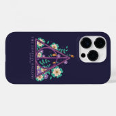 Bloemige Deathly Hallows Grafisch Case-Mate iPhone Case (Achterkant (horizontaal))