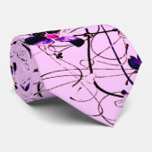 Bloemige Deco Das in Roze Das (Opgerold)