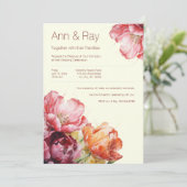 Bloemige Delicate Uitnodiging (Staand voorkant)