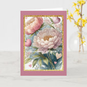 Bloemige Denk Aan Jou, 13 x 18 cm Vouwkaart Kaart (Gele Bloem)