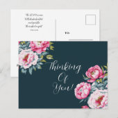 Bloemige denk aan jou briefkaart (Voorkant / Achterkant)