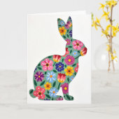 Bloemige Dieren Kunstkaart Kaart (Gele Bloem)