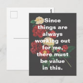 Bloemige dingen komen altijd goed voor mij uit briefkaart (Voorkant / Achterkant)