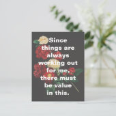 Bloemige dingen lopen altijd goed voor me af briefkaart (Staand voorkant)