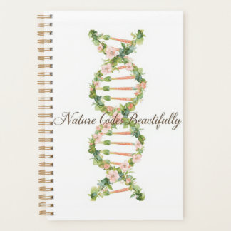 Bloemige DNA-helix watercolor kunst Planner
