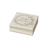 Bloemige Doodle Handgemaakt Met Liefde Rubberstempel (Stempel)