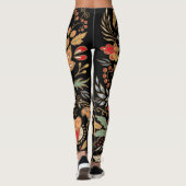 bloemige doodle: oosters design. leggings (Achterkant)
