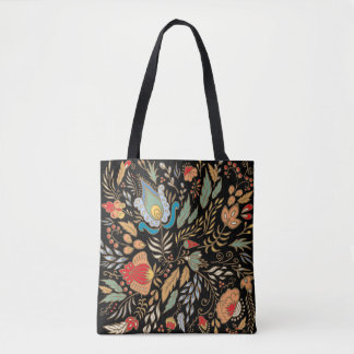 bloemige doodle: oosters design. tote bag