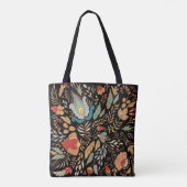 bloemige doodle: oosters design. tote bag (Achterkant)