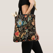 bloemige doodle: oosters design. tote bag (Dichtbij)