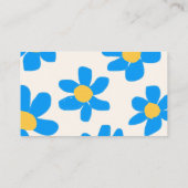 Bloemige Doodle retro visitekaartjes (Achterkant)